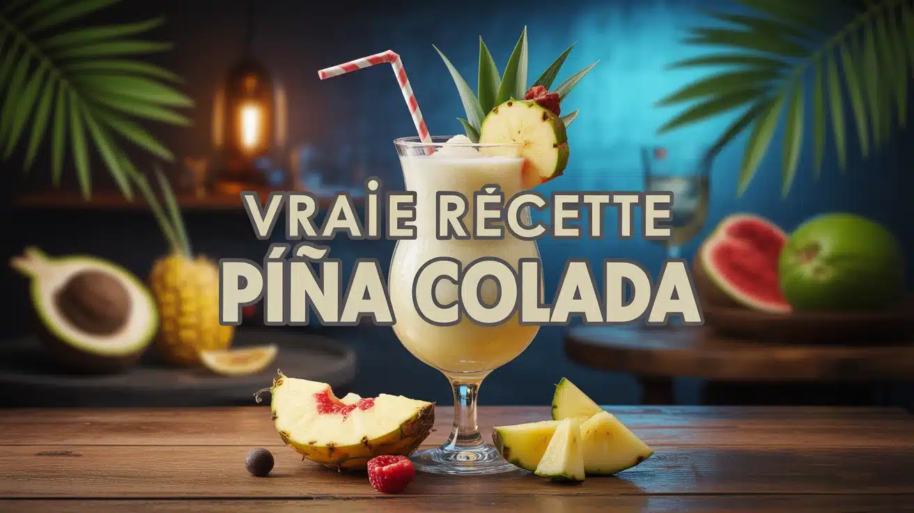 verre hurricane avec vraie recette piña colada onctueuse