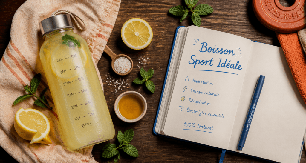 boisson pour le sport naturelle citron sodium