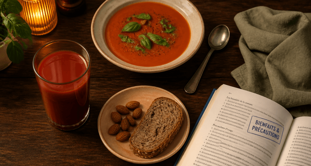 Peut on boire du jus de tomate le soir sur table ambiance chaleureuse