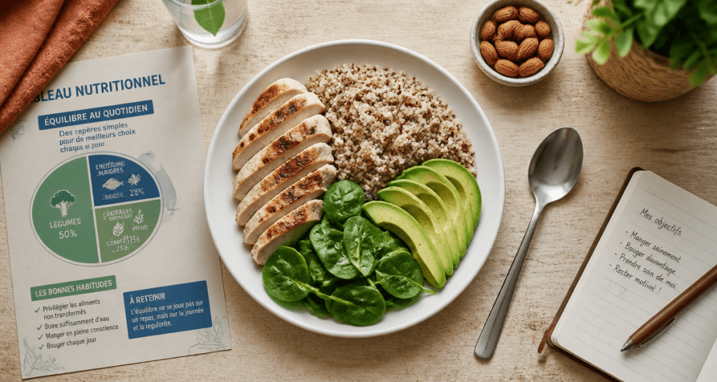 tableau glucide lipide proteine assiette équilibrée