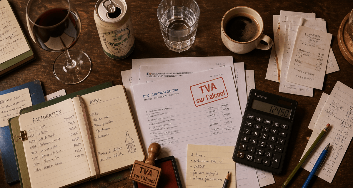 tva alcool table comptable avec boissons et factures