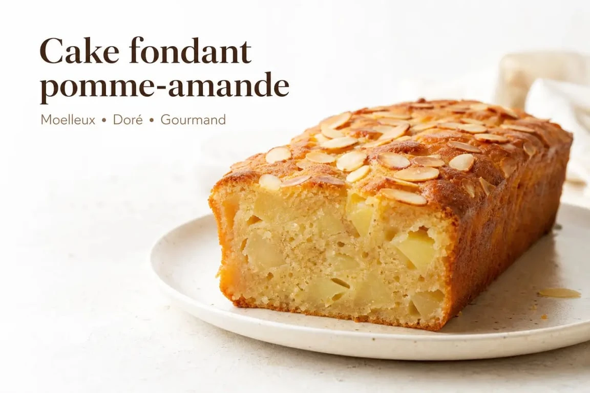 Cake fondant pomme-amande healthy pour un goûter équilibré