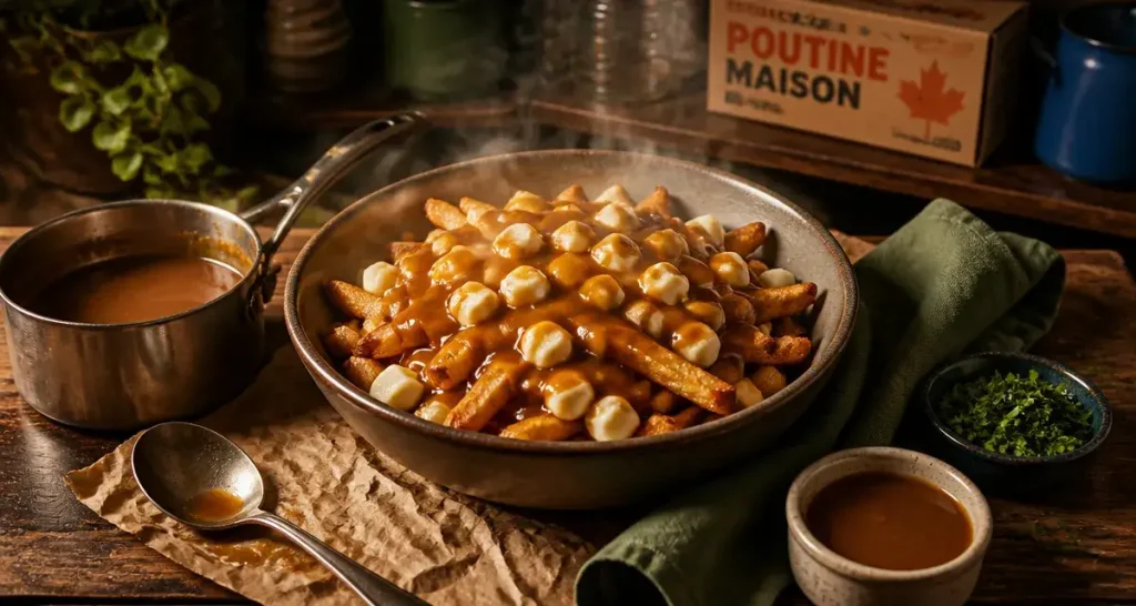 Que faire avec des frite : poutine froide recyclée, frites et sauce