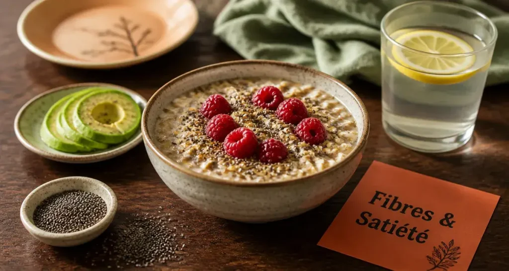 Recette pour maigrir le ventre : fibres & satiété, bowl cake avoine, eau citronnée