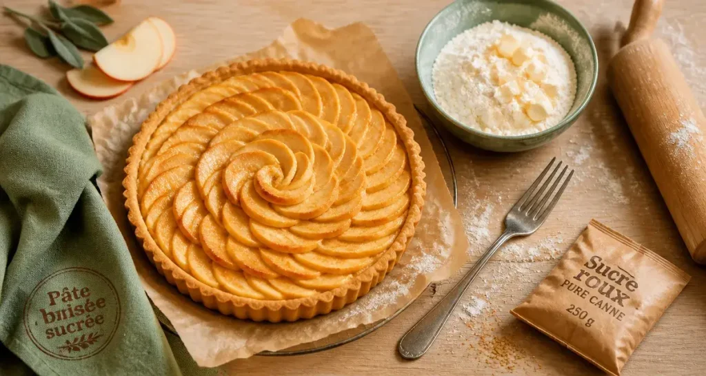 Recette sucrée avec pâte brisée : fond de tarte aux pommes