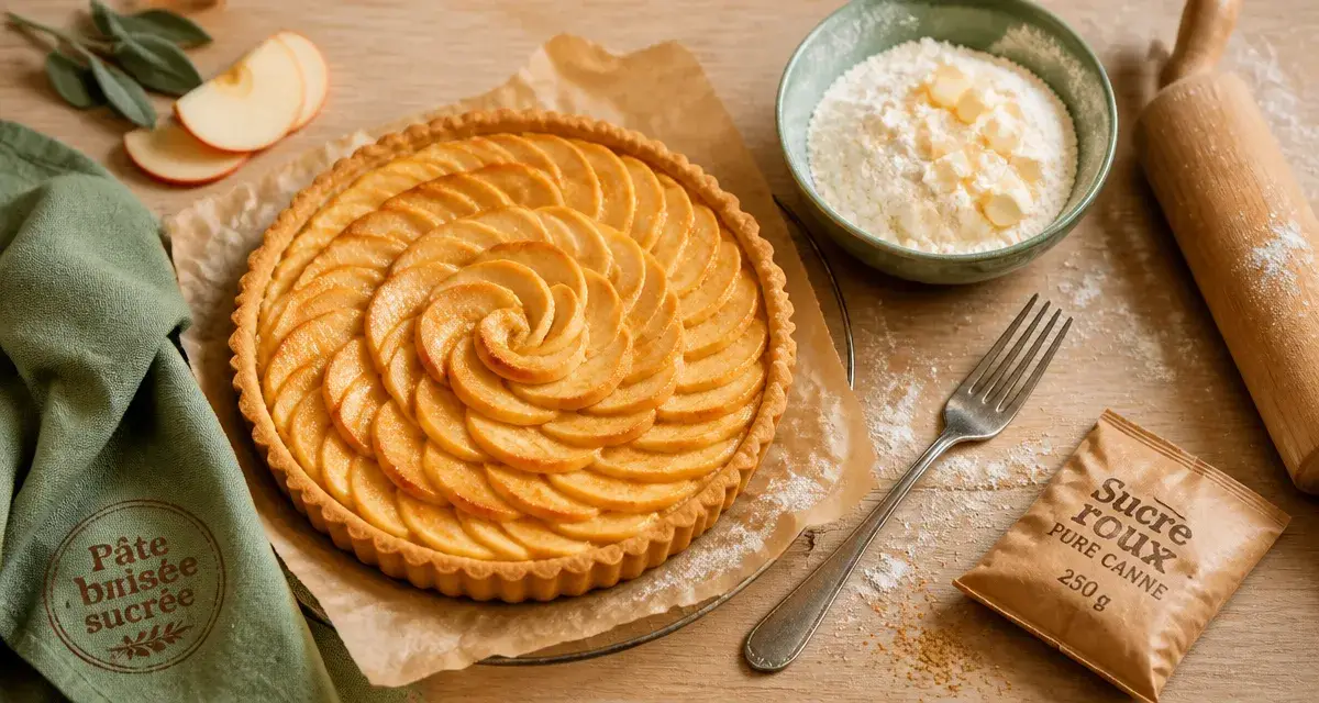 Recette sucrée avec pâte brisée : fond de tarte aux pommes