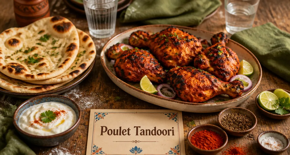 Restaurant halal villeurbanne : poulet tandoori et naans tièdes