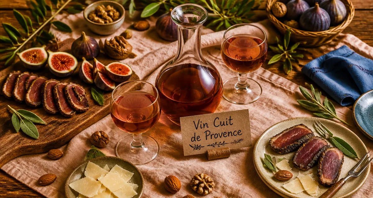 vin cuit apéritif français carafe verres et accompagnements