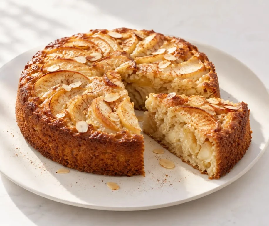 Recette de gâteau sans sucre pour diabétique aux pommes et à la farine d'amande